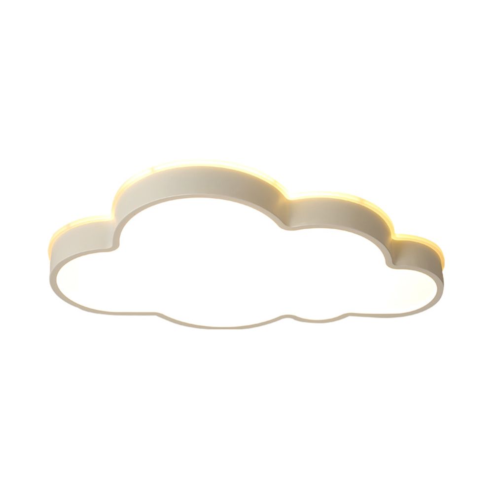 Cloud Slim Pannello Flush Monte Light Simple Simple Stylish Acrylic LED Massimale Light in White for Adult Baby Room