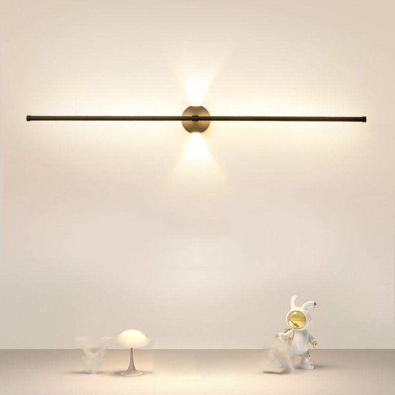 Metal Linear Shape Wall Light Modern 3 Lights Wall Mount Fixtures