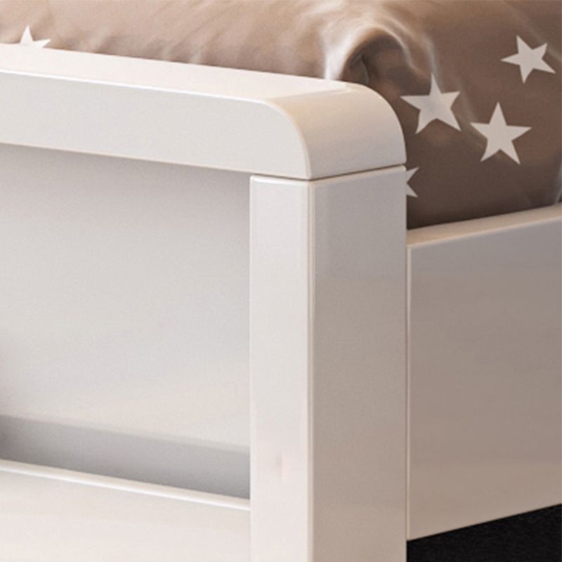 Modern Wood Standard Bed Bookcase Included Bed Frame with Headboard for Bedroom