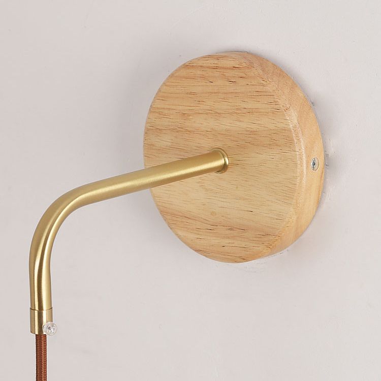 Modern Wall Lamp Wooden 1 Light Wall Vanity Lights for Washroom