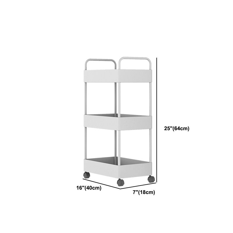 Modern Plastic Bookshelf Pure White Etagere Open Shelf Bookcase