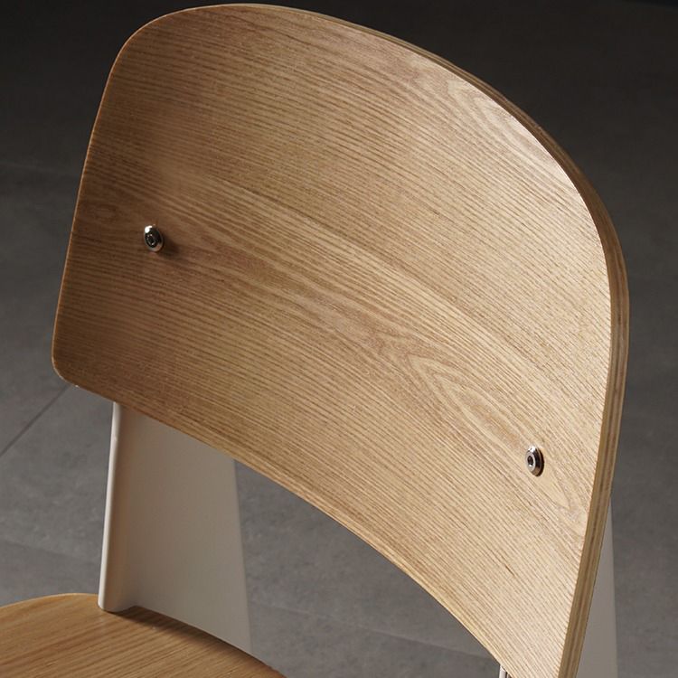 Sedia da pranzo in stile contemporaneo sedia in metallo con gambe in legno