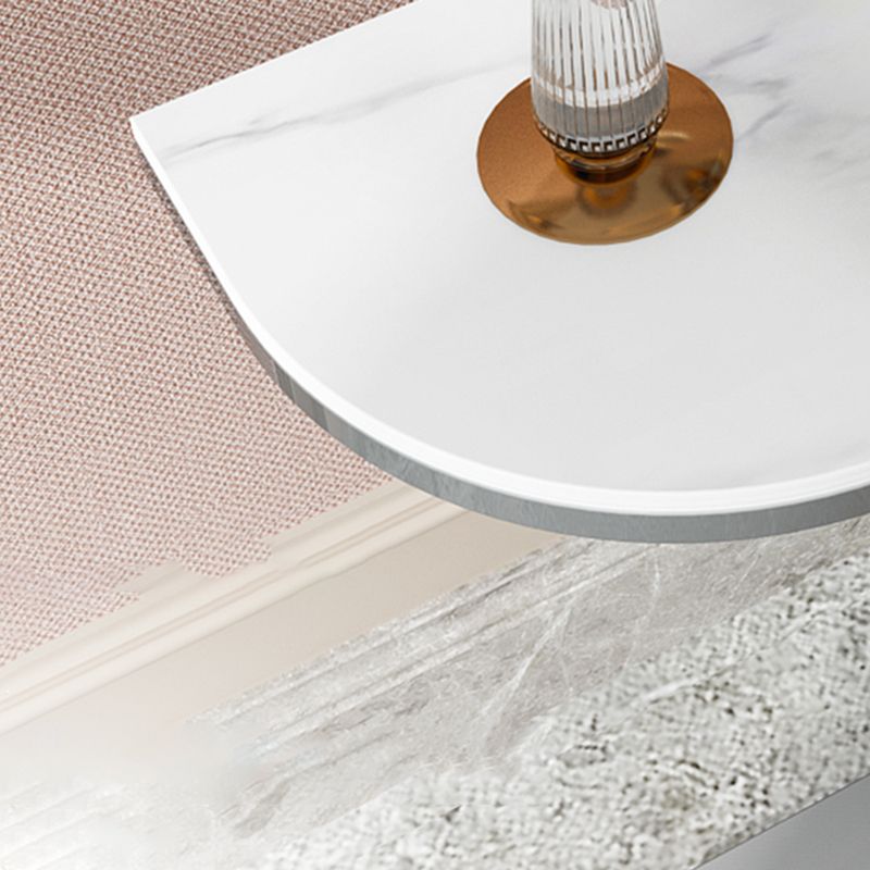 Contemporary Slate Console Table Half Moon Scratch Resistant Stain Resistant Console