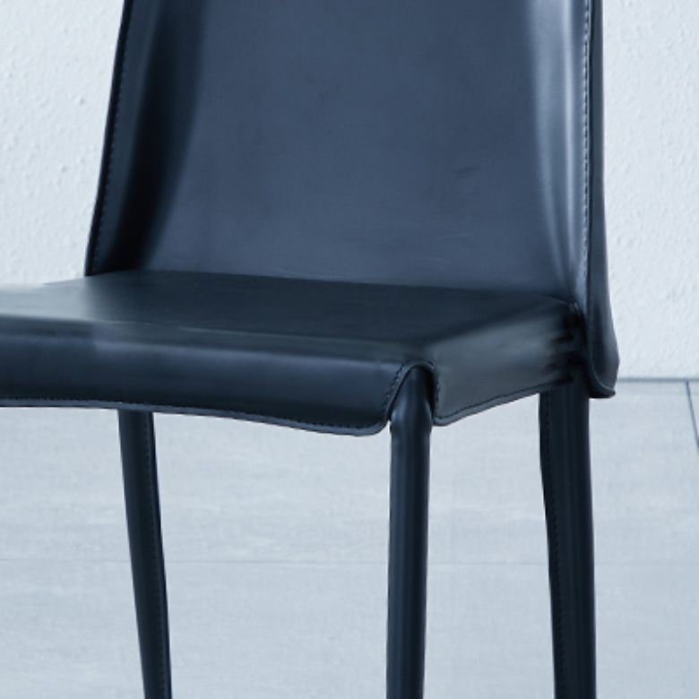Contemporary Kitchen Dining Chairs Armless Faux Leather Dining Chairs