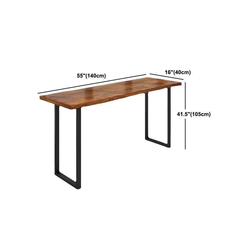 Modern Rectangle Solid Wood Bar Table Set 1/5/6 Pieces Counter Table with Backless Stools