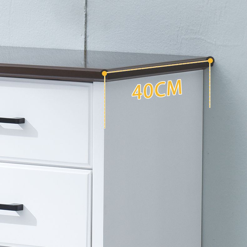 5 / 7 / 8 Drawers White Wooden Storage Chest Modern Style Storage Chest Dresser