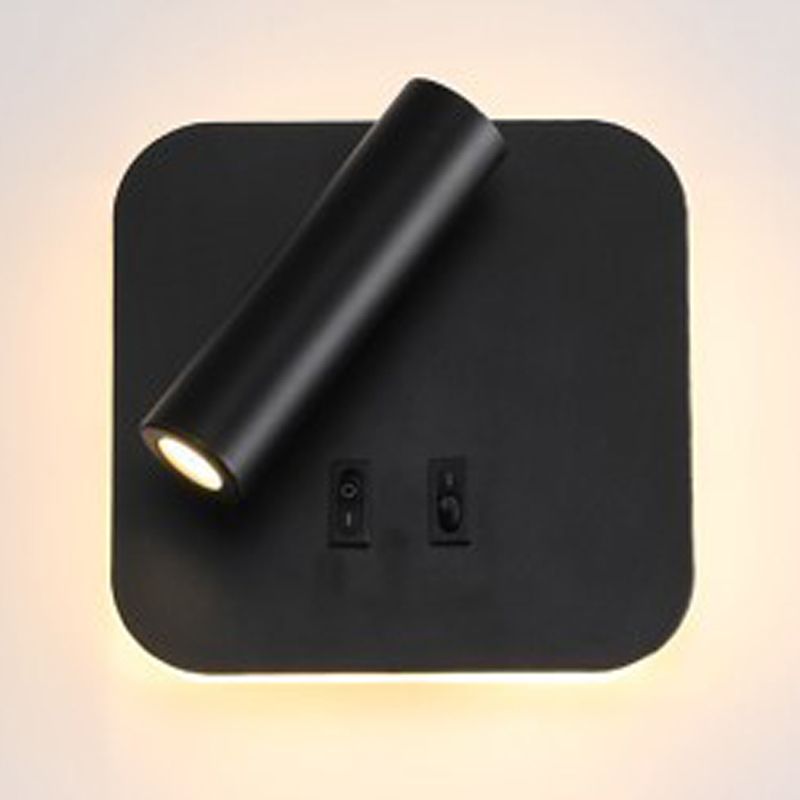 1 Light Metal Geometric Shade Reading Wall Lighting Modern Style Wall Mounted Light Fixture