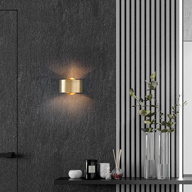 Lampada da parete con cerchio in metallo oro SCONCE DELLA LAMPO DI SCONCE PER LA SOGGIO