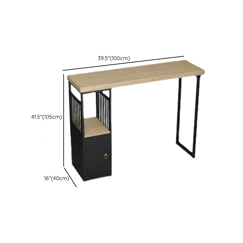 Industrial Bar Height Pub Table Solid Wood Counter Height Dining Table