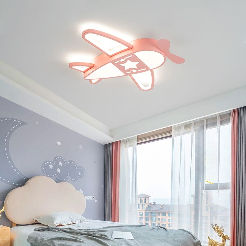 Airplane Shape Ceiling Fixtures Kids Style Metal 5 Lights Ceiling Mounted Lights