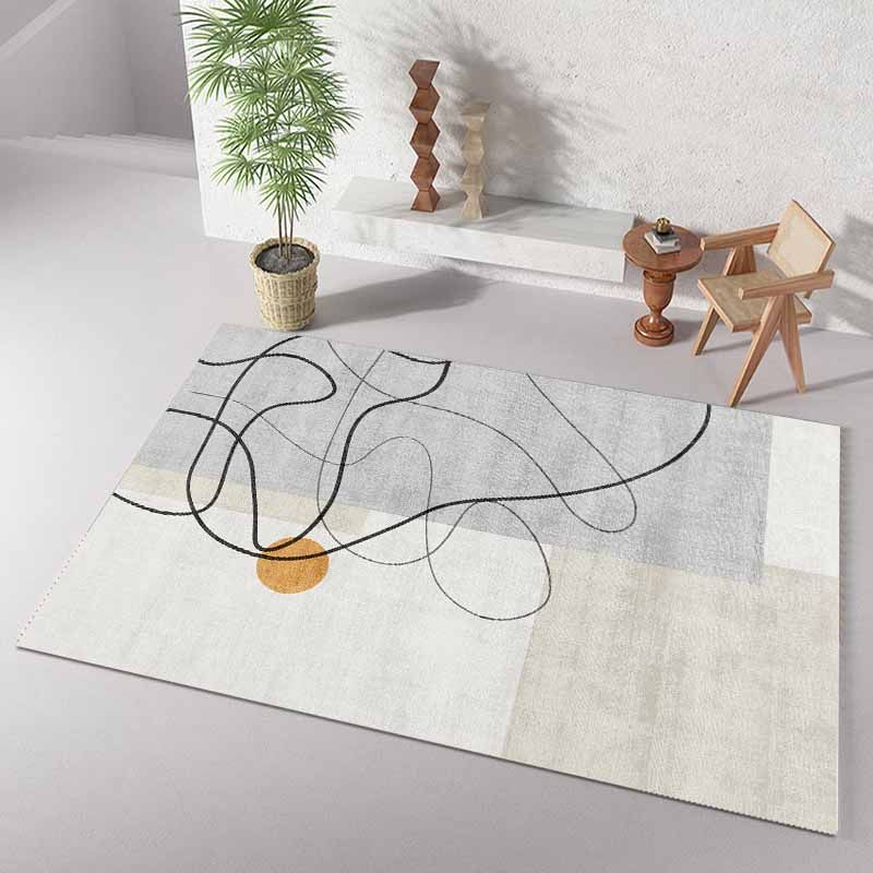 Artistic Carpet Modern Indoor Rug Washable Polyester Stain Resistant Carpet for Home Decor