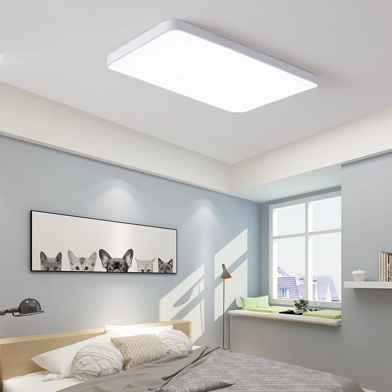 Simplicity Ultrathin Flush Ceiling Light Fixture Acrylic LED Conference Room Flushmount Lighting