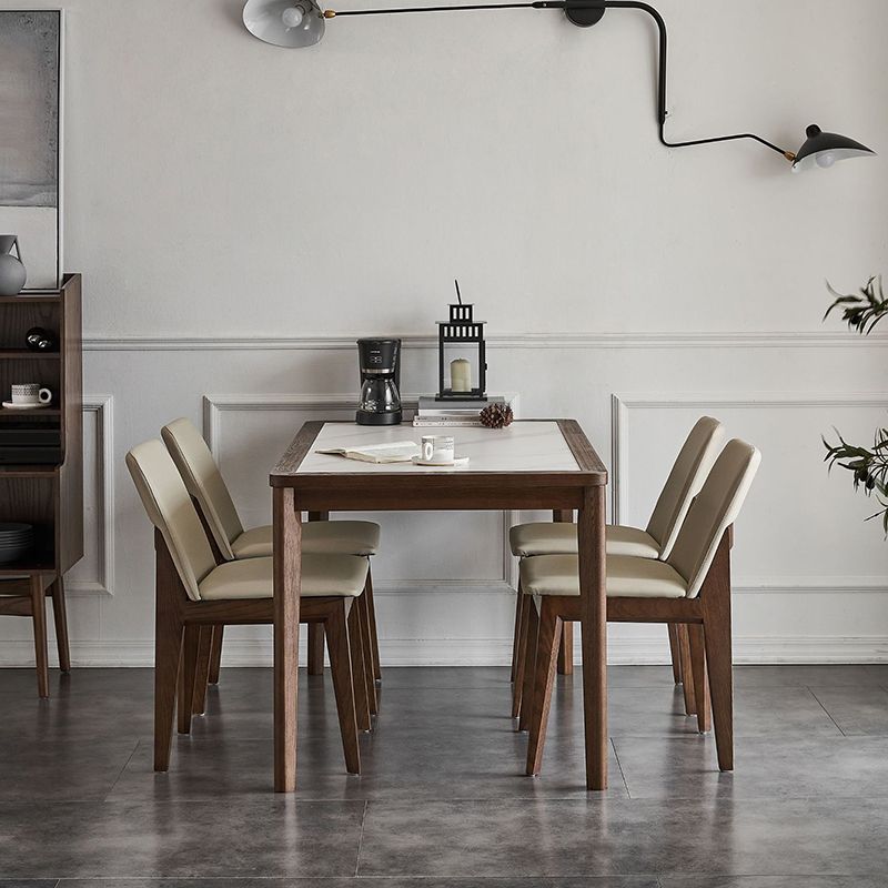 Designer Style Rectangle Dining Set 1/2/4/5 Pieces Sintered Stone Top Dinette Table Set