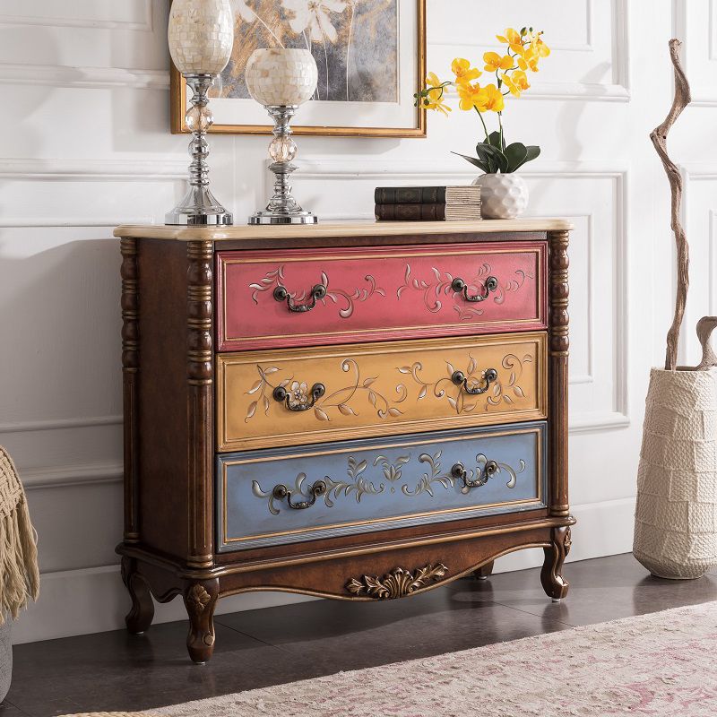 Traditional Vertical Dresser Wood Storage Bachelor Chest for Bedroom