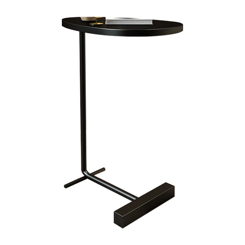 23.6inch Tall Modern C Corner Table Wood Side End Table for Living Room