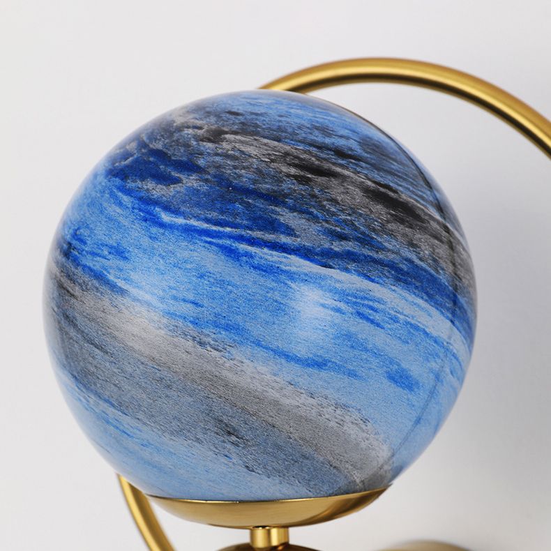 Black/Golden Metal Wall Light Modern Globe Lighting for Foyer