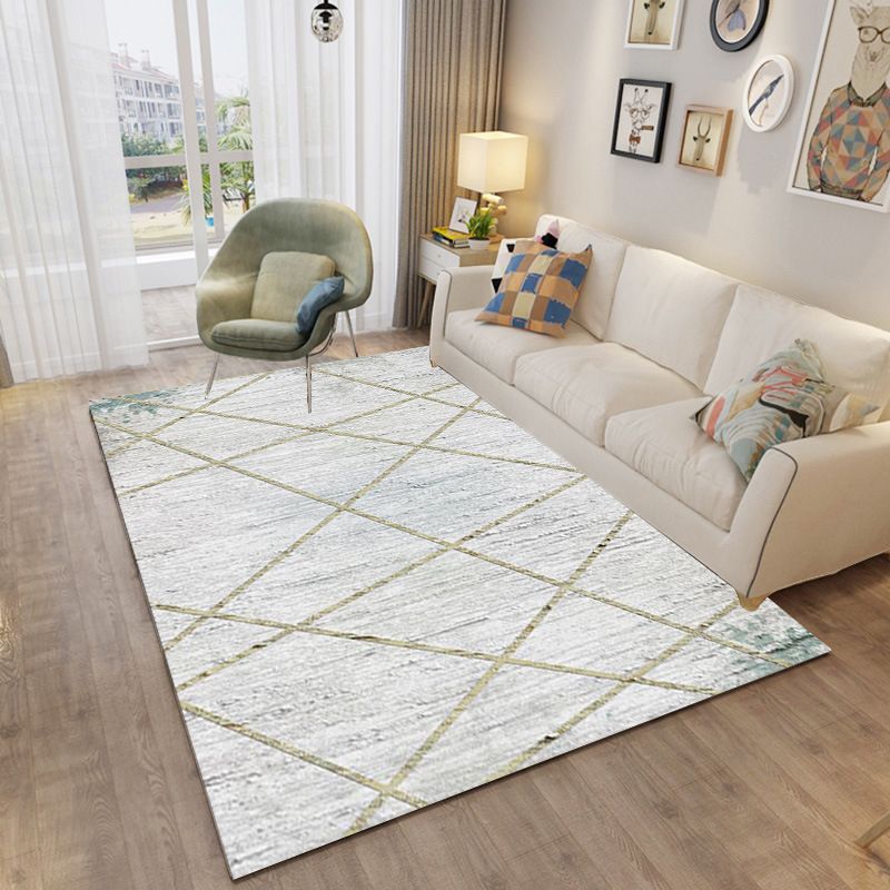 Minimalistisch geometrisch bedrukt tapijten Polyester binnen tapijt vlekbestendig gebied tapijt voor woonkamer