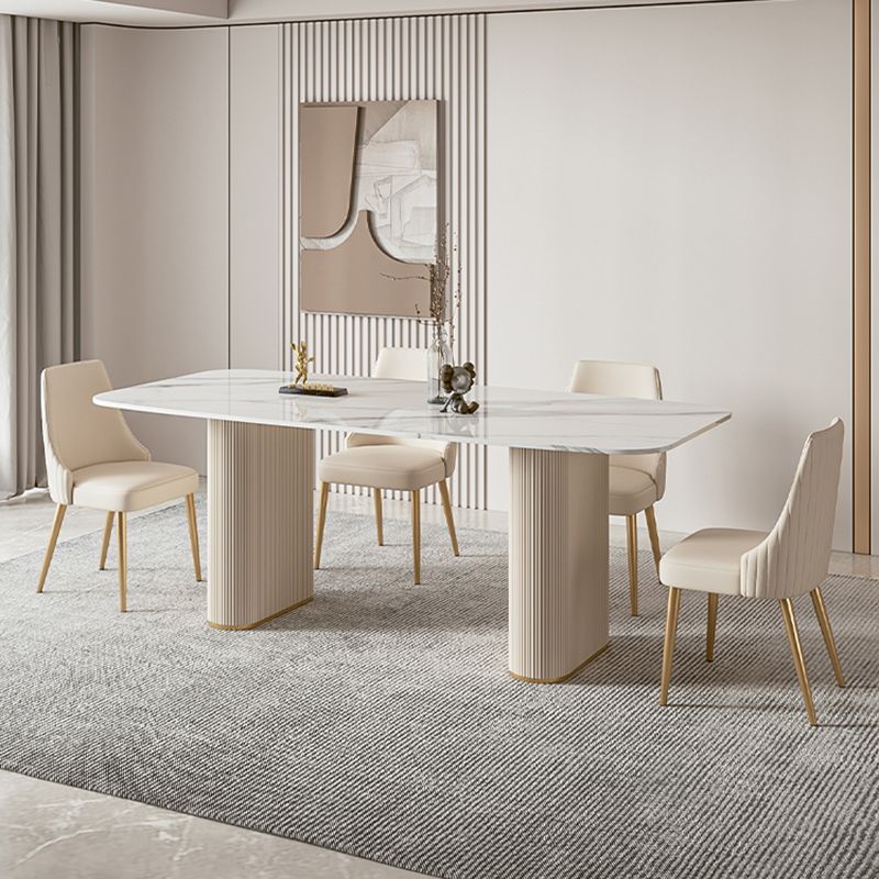 1/4/5/7 Pieces Dining Set Stone Dining Furniture for Dining Room