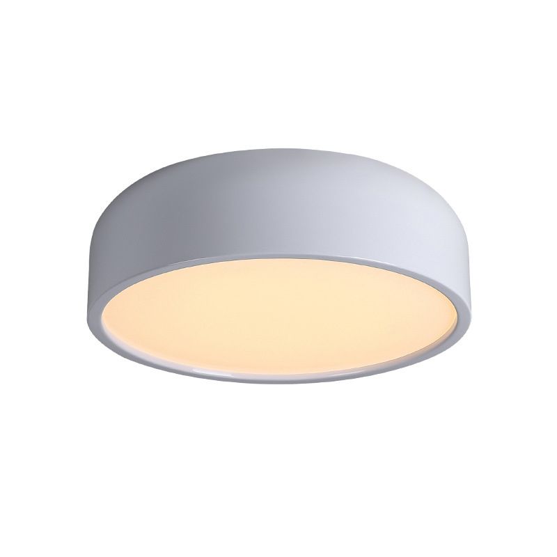 1 Head Macaron Ceiling Light Iron Material Acrylic White Light Living Room Flush Mount Lighting