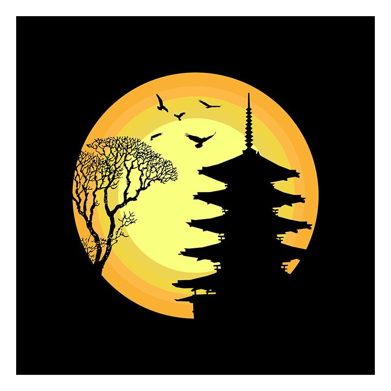 Environmental Landscape Illustration Wall Mural Wallpaper Bedroom Wall Mural