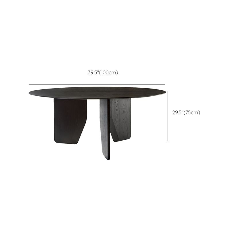 Dinner Kitchen Table Dining Room Round Wood Dining Table in Black