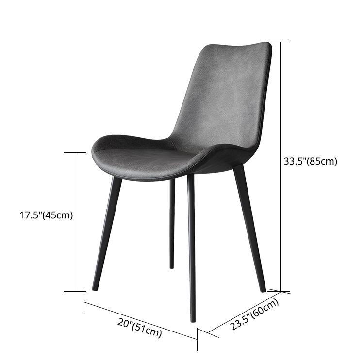 Contemporary Restaurant Upholstered Side Chair Matte Finish Parsons Dining Chair (Set of 2)