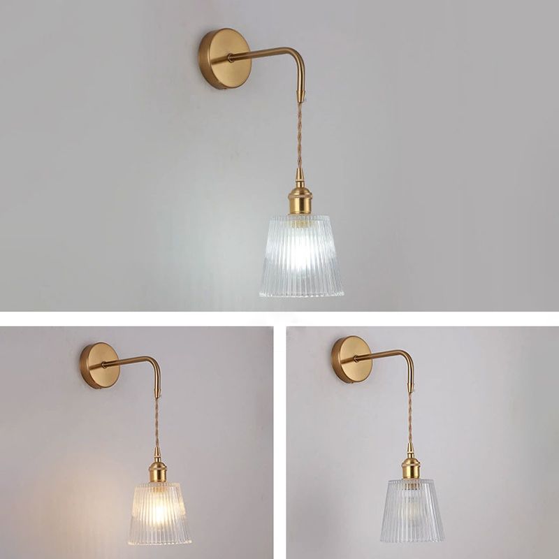 1 lumière géométrique mural luminaire de style industriel Idées d'éclairage mural en verre industriel lumières