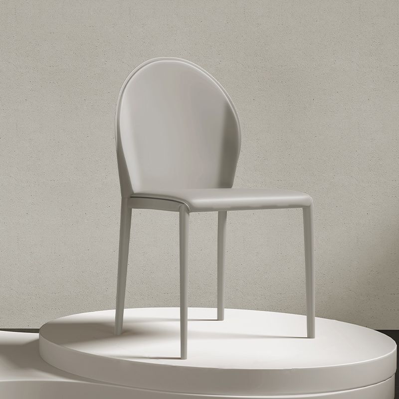 Contemporary Faux Leather Armless Dining and Accent Chairs for Home