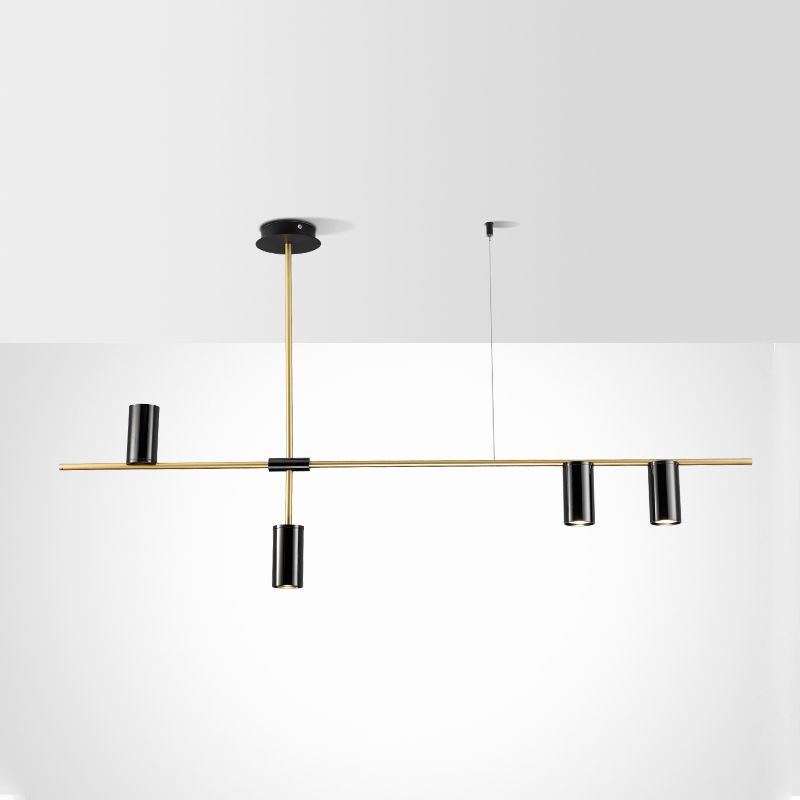 Modern Cylinder Island Lighting Fixtures Metal Pendant Lighting