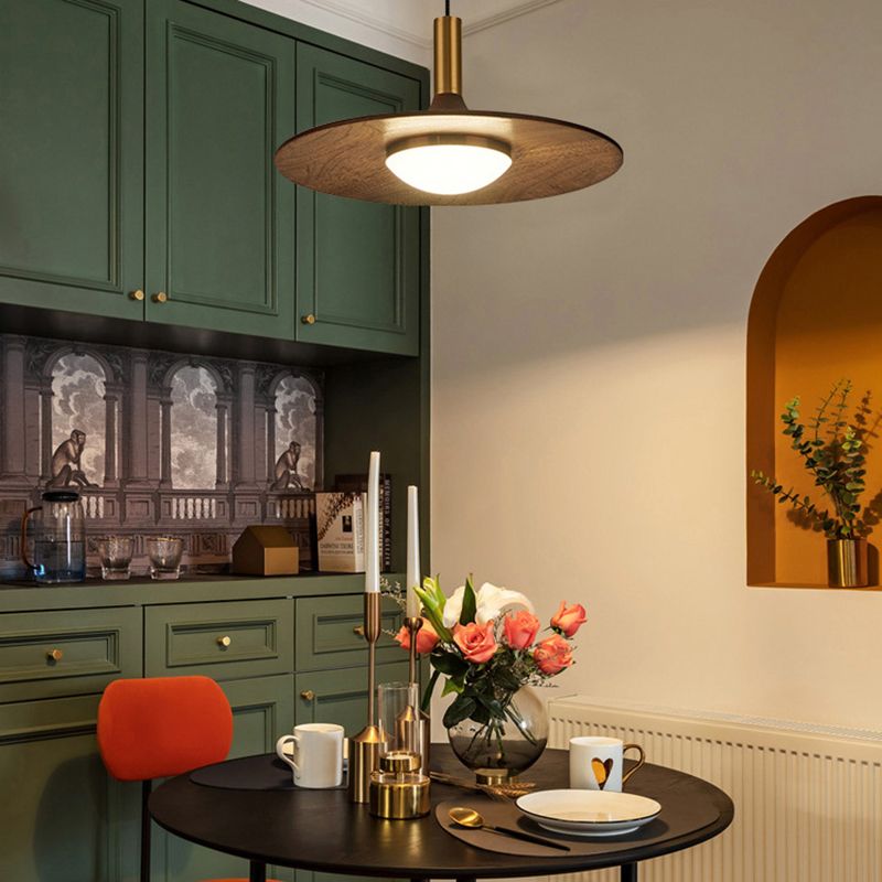 Holzschüssel Schatten hängend hängend zeitgenössische Küchenheize Leuchten