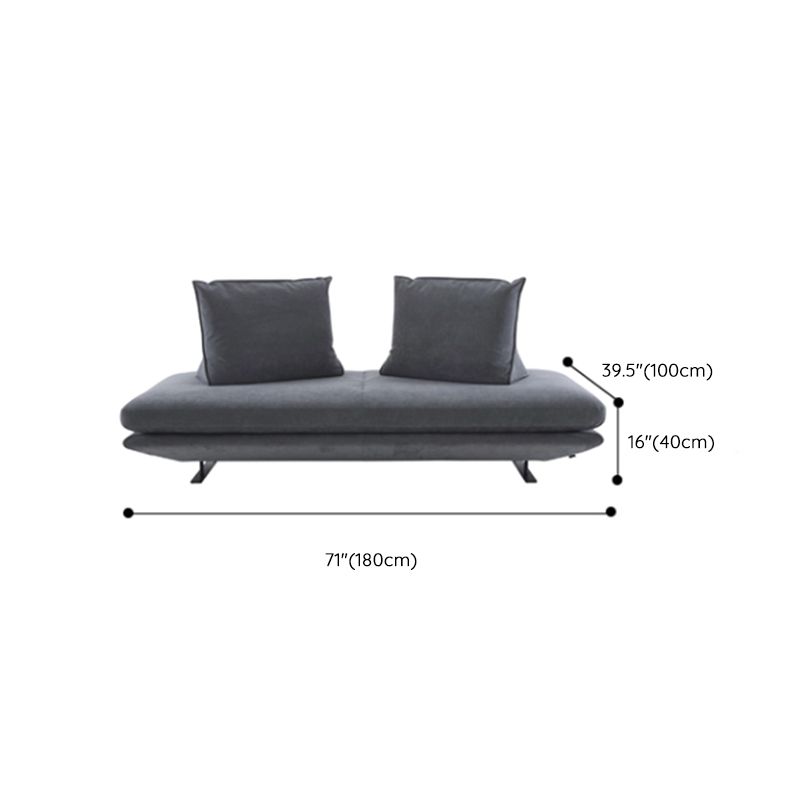 Contemporary Upholstered Accent Chair Armless Genuine Leather Lounge Chair