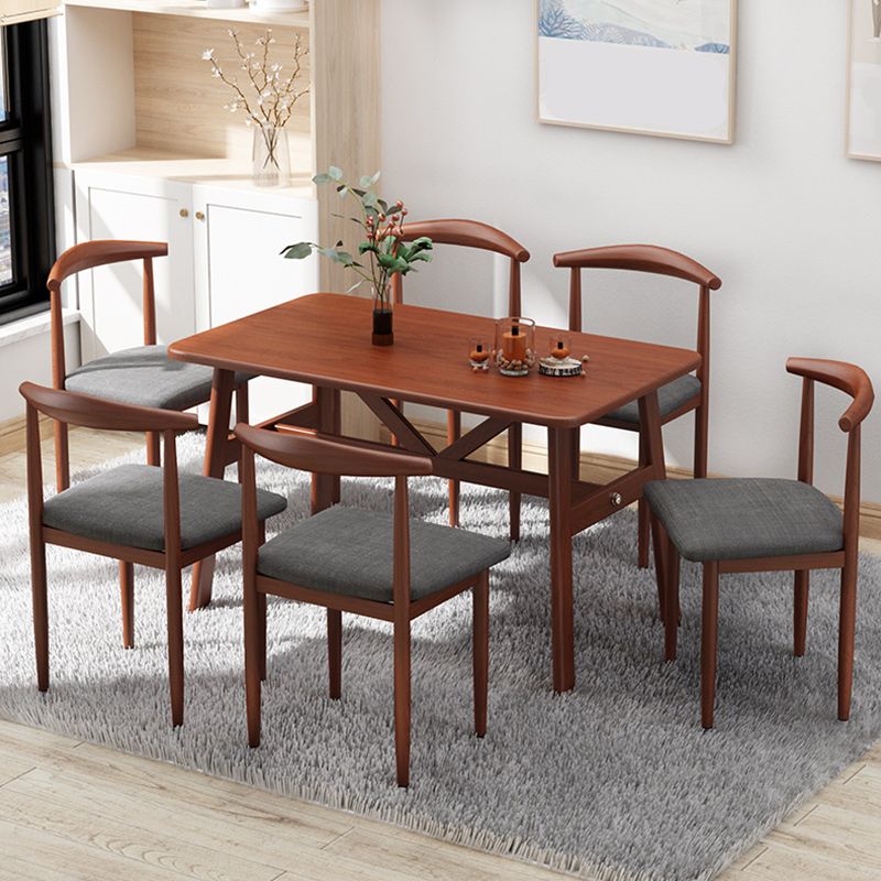 Modern 1/4/7 Pieces Dining Set Rectangle Artificial Wood Dining Table for Dining Room