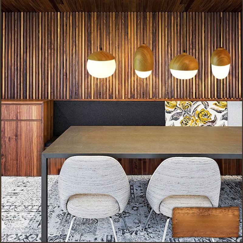 1-Light Pendant Light Modern Style Geometric Shape Lighting Pendant with Glass Shade