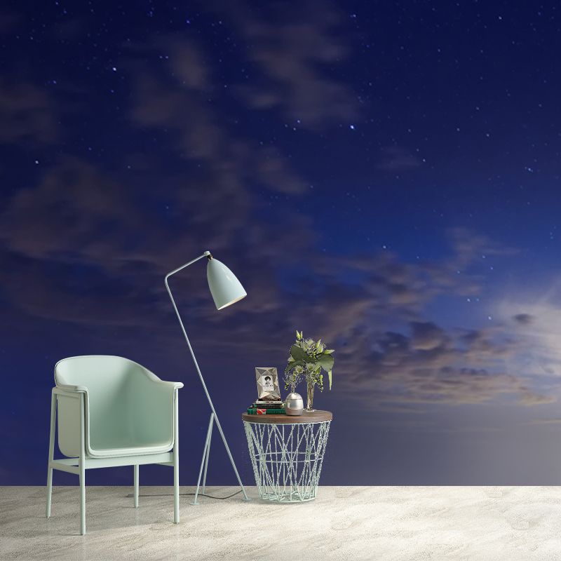 Cloud and Star Sky Mural Decal Modern Stain Proof Bedroom Wall Decor, Made to Measure