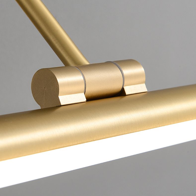 Modern Luxury Style Cylindrical Flush Mount Wall Sconce Copper Wall Mounted Vanity Lights in Gold Finish