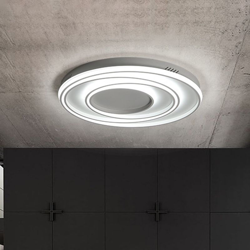 2 - Loop Acrilico Soffitto Montato Light Simple 18 "/23" Larghezza LED Bianco Lampada per Bedroom