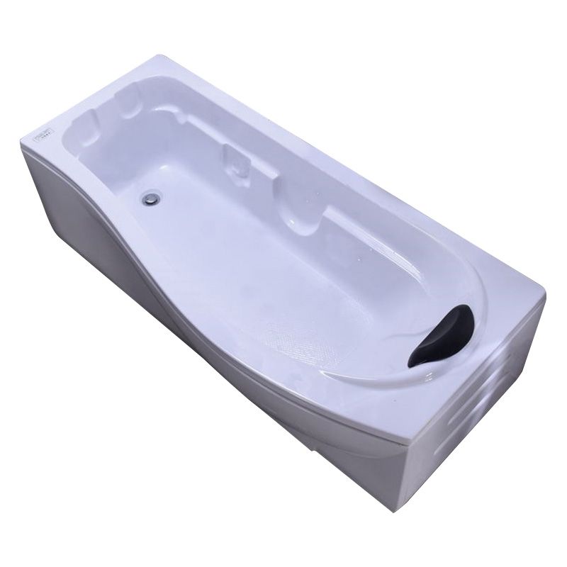 Modern Rectangular Bathtub Stand Alone Acrylic White Soaking Bath