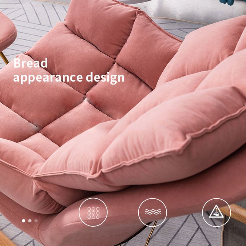 Modern Removable Cushions Rocking Chair Velvet Rocker Chair for Living Room