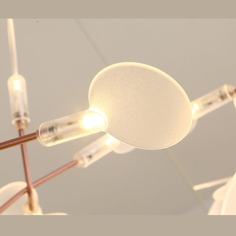 Gold de rosa contemporáneo lineal accesorios de iluminación de la isla lámpara de lámpara