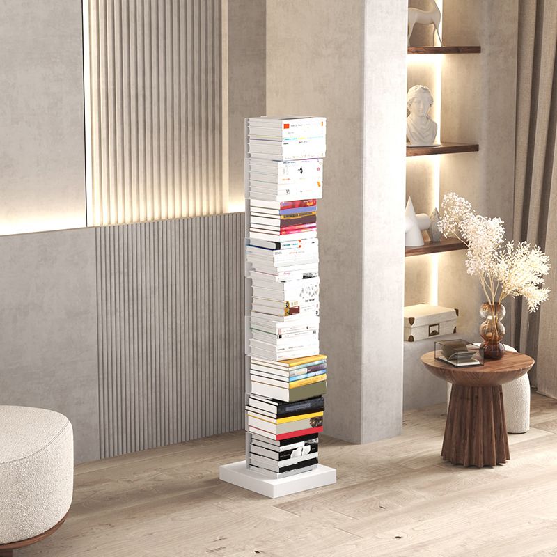 Modern Style Bookshelf Vertical Metal Closed Back Bookcase for Home
