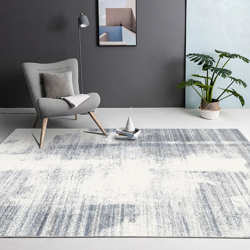 Stylish Abstract Rug Grey Industrial Rug Polyester Pet Friendly Washable Non-Slip Area Rug for Bedroom