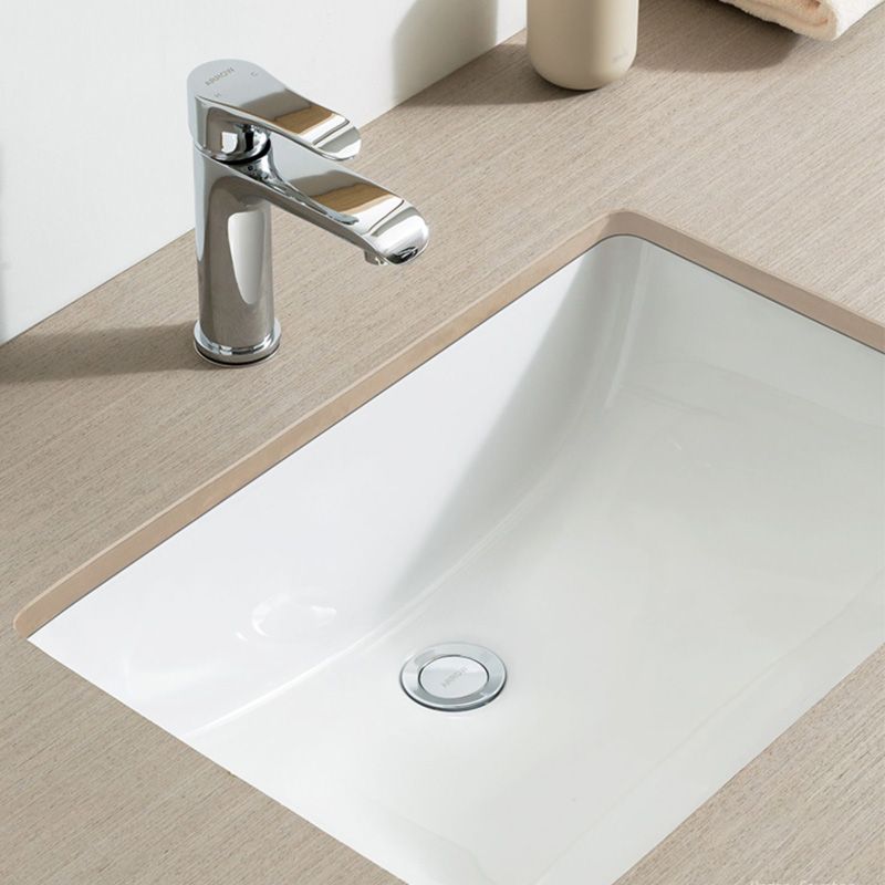 Classic Bathroom Sink Rectangular Vessel Bathroom Sink with Faucet