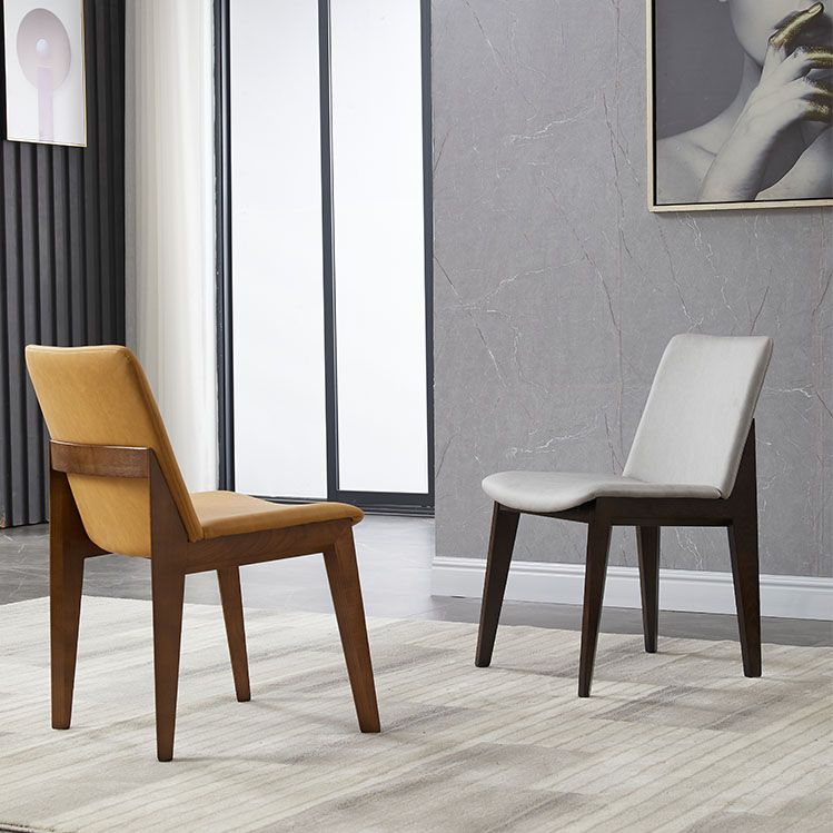 Chaises de salle à manger en bois de style contemporain, chaises latérales sans bras pour cuisine