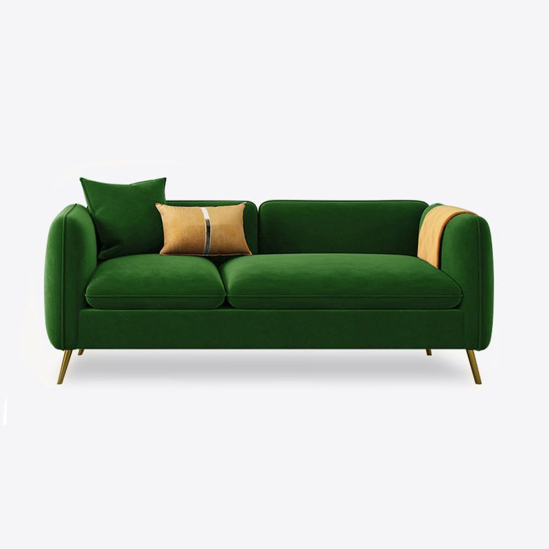 avec 2 oreillers Canapé à accoudoirs Tuxedo 30,3" P X 26,38" H Canapé à coussins en velours