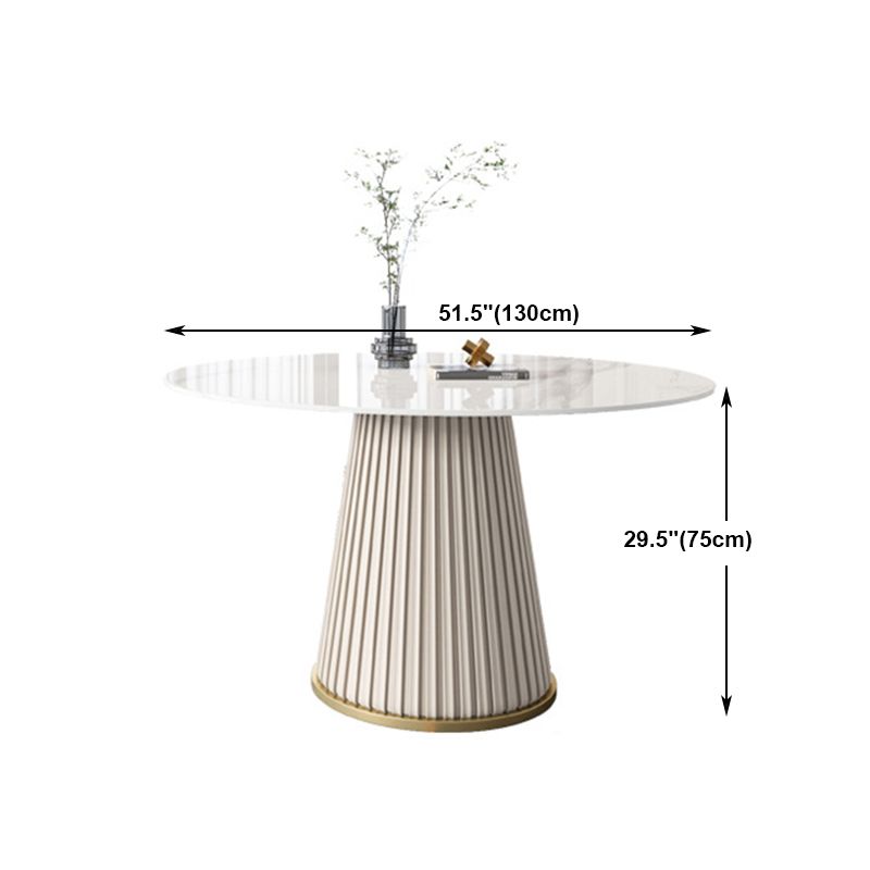 1/2/4/7 Pcs White Dining Table Set with Sintered Stone Top Table Furniture Set