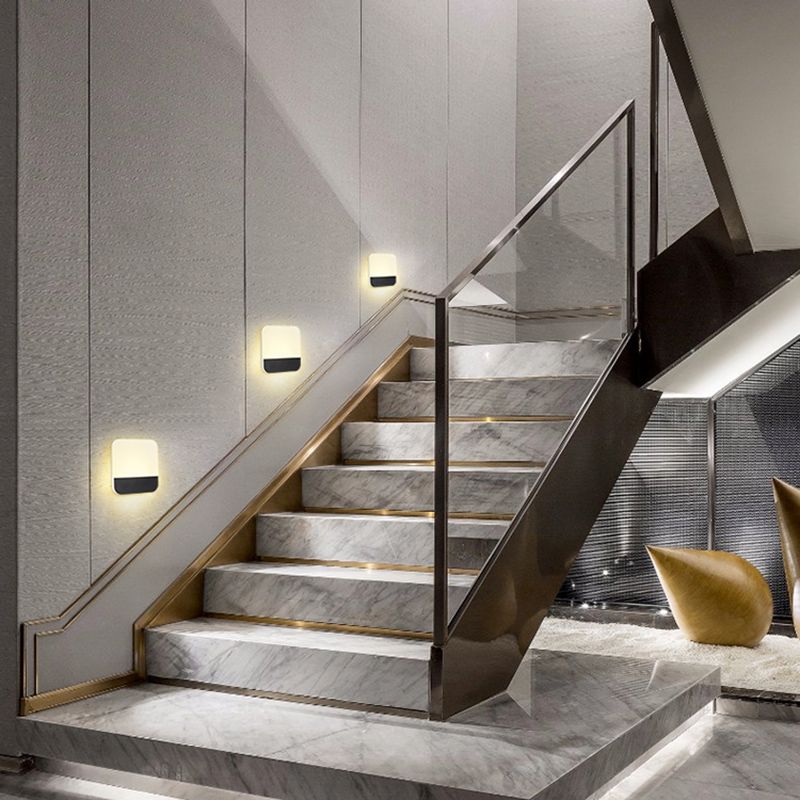 Geometry Shape Metal Wall Light Modern Style 1 Light Wall Mounted Light Fixture