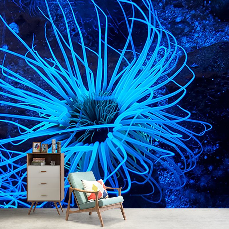 Tropical Seabed Mural Wallpaper Moisture-Resistant Wall Covering for Sleeping Room