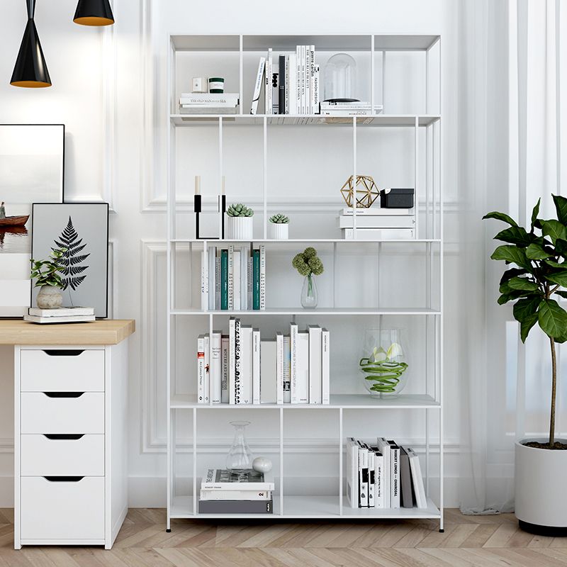 Modern Metal Etagere Bookshelf Vertical Iron Bookshelf for Living Room
