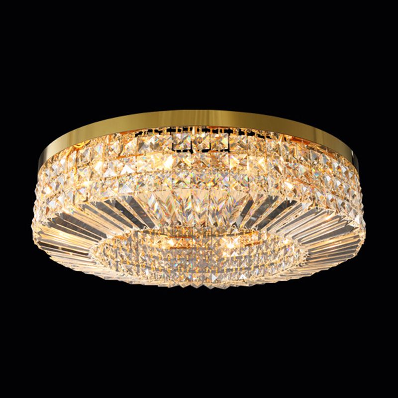 Geometric Flush Chandelier Lighting Contemporary Crystal Flush Mount Fixture