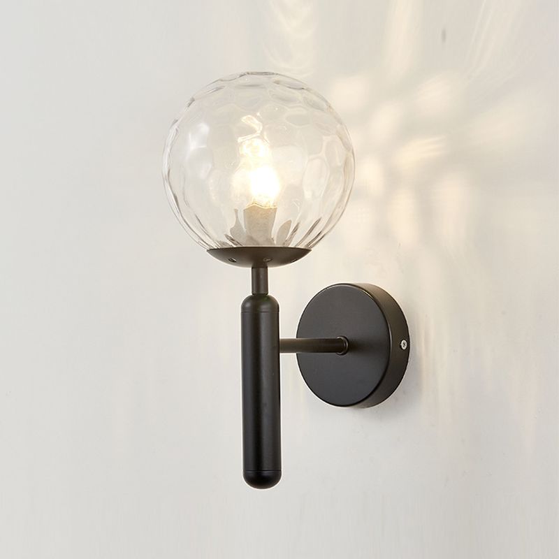 Kugelförmige Glaswandlampenvorrichtung moderne 1 Glühbirnen -Flur -Wandleuchten